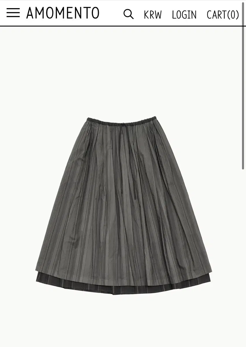 [구해요]아모멘토 STRIPE LAYERED SKIRT 0사이즈